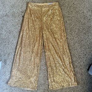 Alexia Admor Glittering Gold Pants